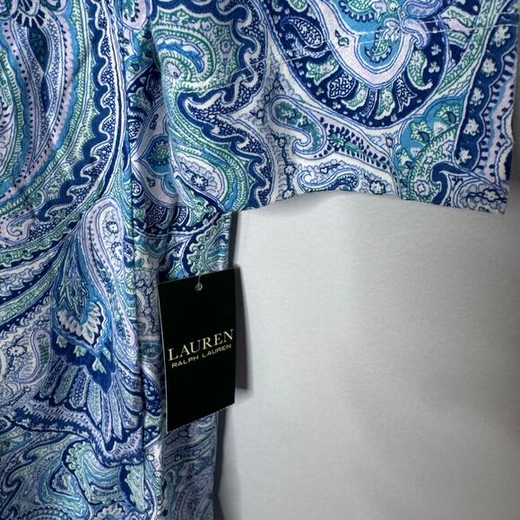 Lauren Ralph Lauren Sleepshirt Womens M Blue Knit Embroidered Button Sleepwear M - Picture 13 of 16